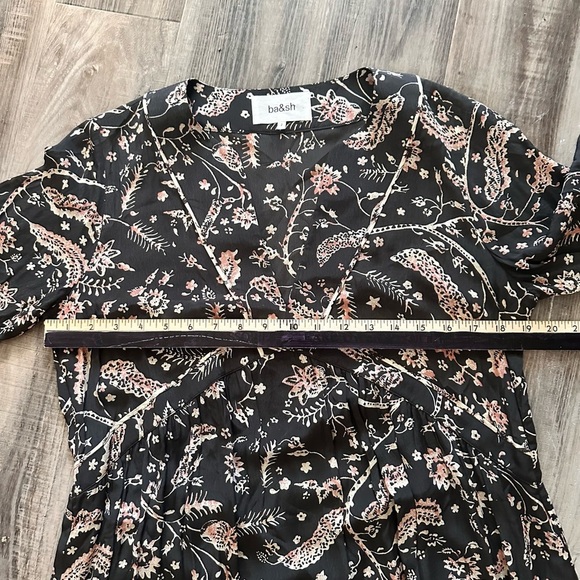 ba&sh Cherry Printed Midi Dress Carbone Size 6 - Picture 4 of 7